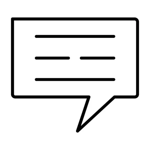 Bulle Vocale Icône Message Style Ligne — Image vectorielle