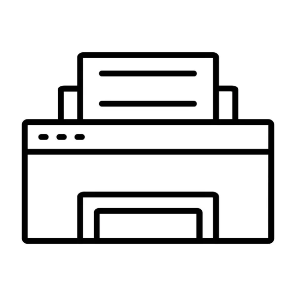 프린터 아이콘 간단한 일러스트레이션 디자인 — 스톡 벡터