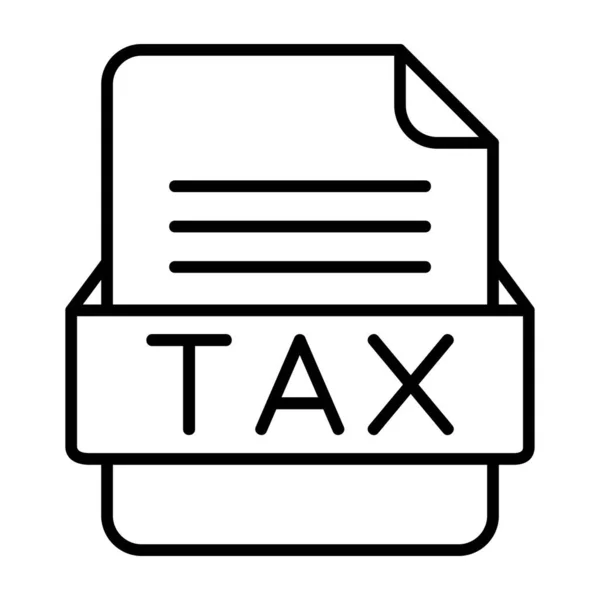Tax File Icon Outline Style — Stock Vector