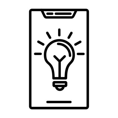 ampul simgesi, vektör illüstrasyonu