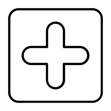 Artı artı çizgi simgesi, işaret, tasarım sembolü, vektör illüstrasyonu, vektör illüstrasyonu.