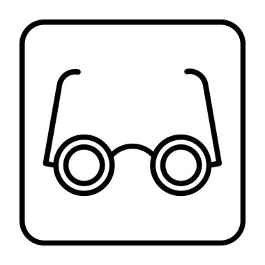 Gözlük. Web simgesi basit illüstrasyon