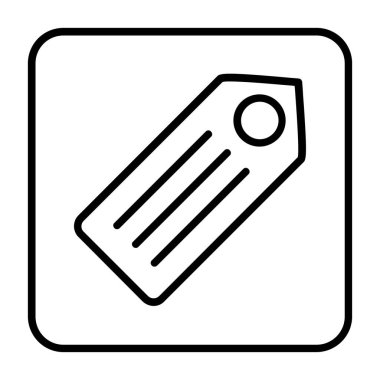 Kart etiketi ana hat vektörü. Fiyat etiketi satış indirimi