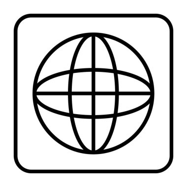 küresel Internet simge vektör çizim