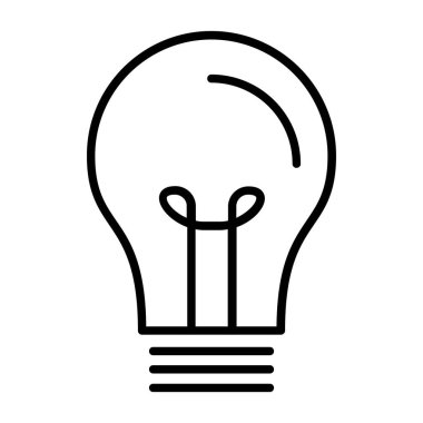 ampul simgesi, dış hat vektörü