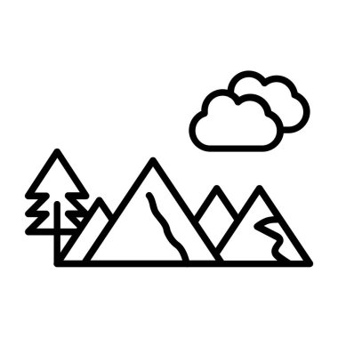 dağ ikonu vektör illüstrasyonu