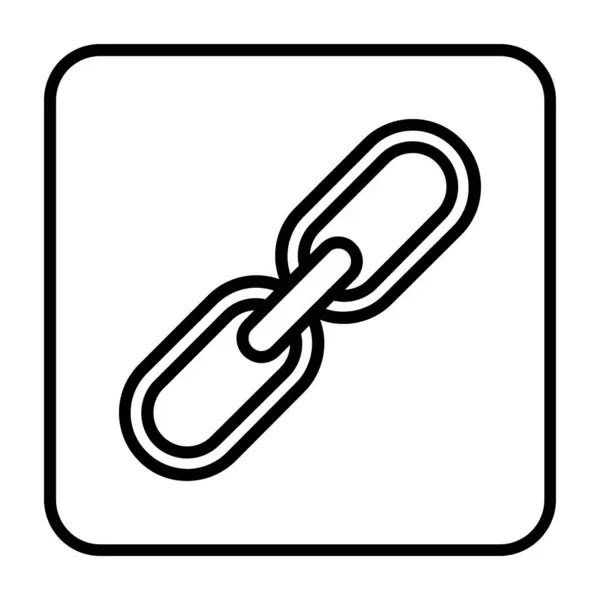 Vektor Ikony Řetězu Tenká Čára Izolovaný Symbol Obrysu Ilustrace — Stockový vektor