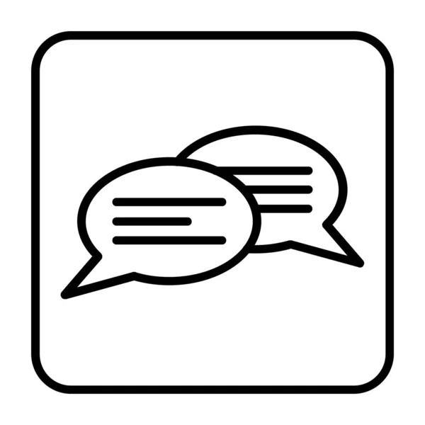 Icono Chat Ilustración Vectorial — Vector de stock