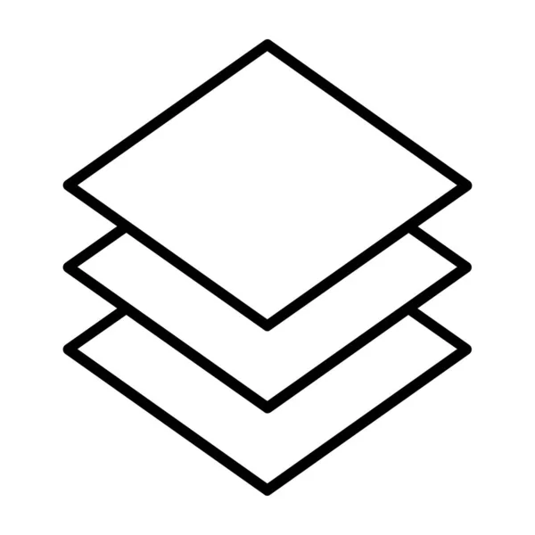 Box Vektor Thin Line Symbol — Stockvektor