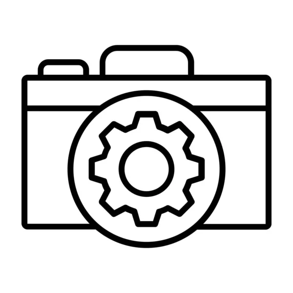 Camera Vector Illustratie Een Transparante Achtergrond Hoogwaardige Symbolen Dunne Lijn — Stockvector