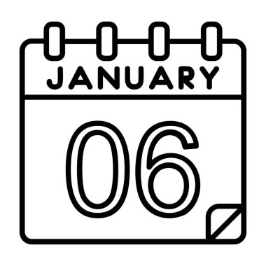Bir takvimin tarihli vektör illüstrasyonu