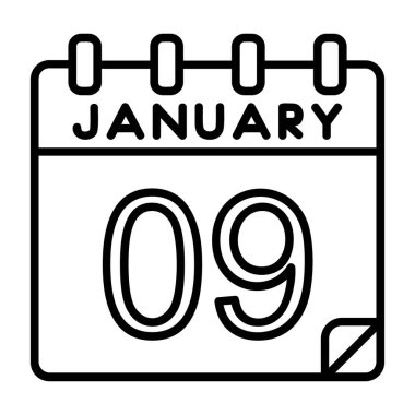 Takvim simgesi tasarımı, vektör illüstrasyonu