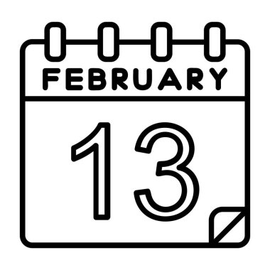 takvim Şubat simgesi, özet biçimi