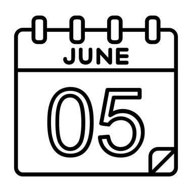 Ayrıntılı özet biçimi ile 05 Haziran simgesi