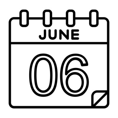 Ayrıntılı özet biçimi ile 06 Haziran simgesi