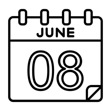 Ayrıntılı özet biçimi ile 08 Haziran simgesi