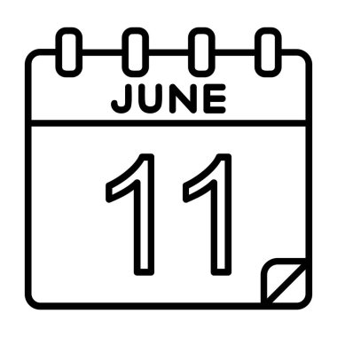 Ayrıntılı özet biçimi ile 11 Haziran simgesi