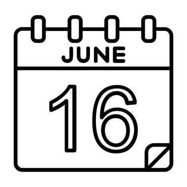 Ayrıntılı özet biçimi ile 16 Haziran simgesi