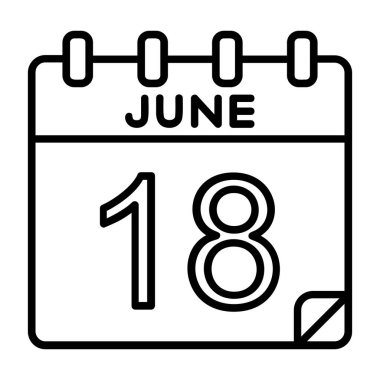 Ayrıntılı özet biçimi ile 18 Haziran simgesi