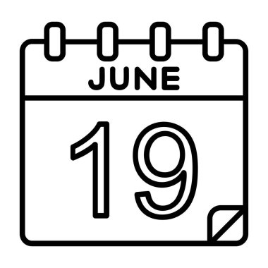 Ayrıntılı özet biçimi ile 19 Haziran simgesi