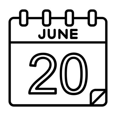 Ayrıntılı özet biçimi ile 20 Haziran simgesi