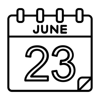 Ayrıntılı özet biçimi ile 23 Haziran simgesi