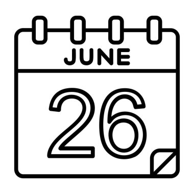 Ayrıntılı özet biçimi ile 26 Haziran simgesi