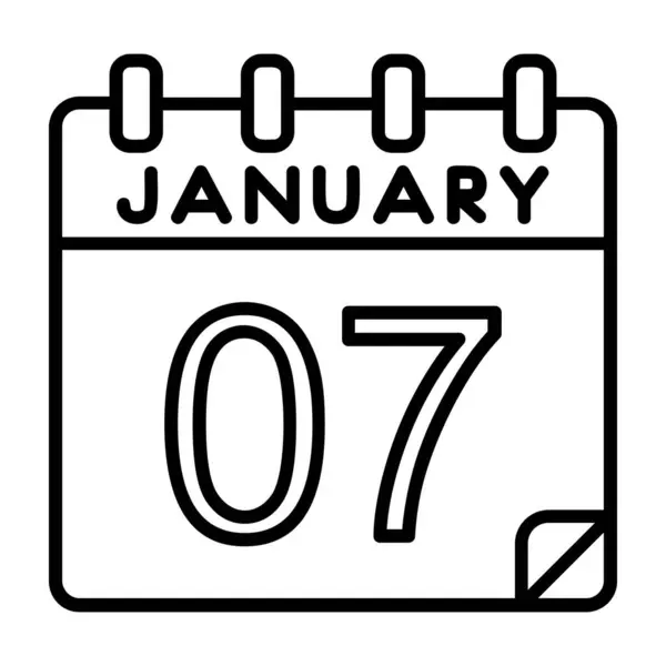 Grudnia Kalendarz Dnia Miesiącem Data Projekt Ikony Styl Wektorowy — Wektor stockowy