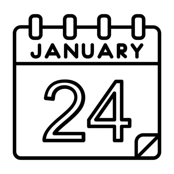 Januari Datum Kalender Ikon — Stock vektor