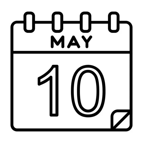 Abril Data Calendário Único Dia —  Vetores de Stock