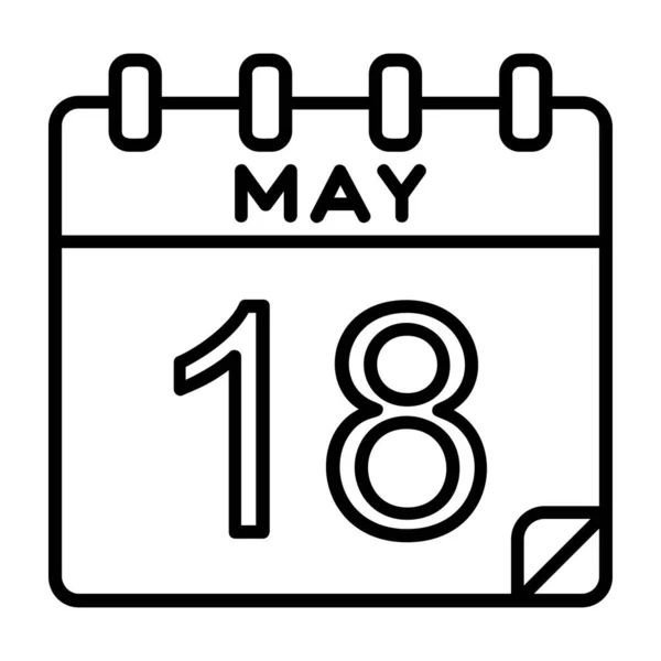 Απεικόνιση Προσωπικό Ημερολόγιο Την Ημερομηνία Απριλίου — Διανυσματικό Αρχείο
