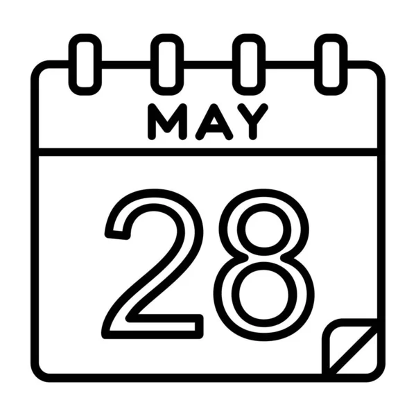 Abril Data Calendário Único Dia — Vetor de Stock