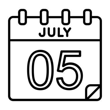 Ayrıntılı özet biçimi ile 5 Temmuz simgesi