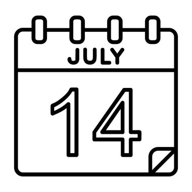 Ayrıntılı özet biçimi ile 14 Temmuz simgesi