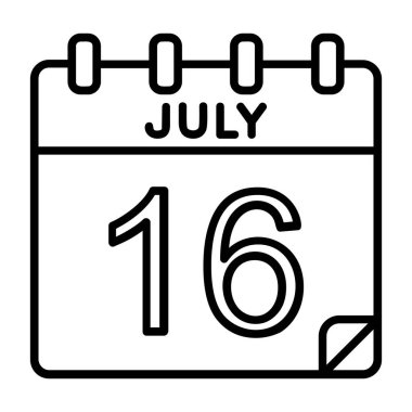 Ayrıntılı özet biçimi ile 16 Temmuz simgesi