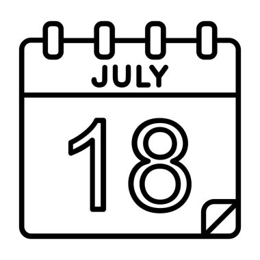 Ayrıntılı özet biçimi ile 18 Temmuz simgesi