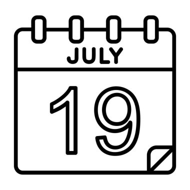 Ayrıntılı özet biçimi ile 19 Temmuz simgesi