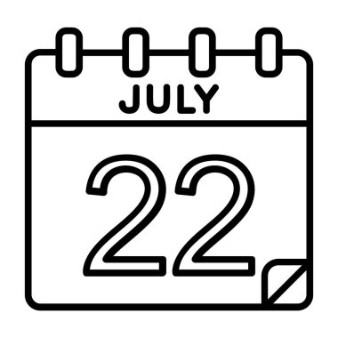 Ayrıntılı özet biçimi ile 22 Temmuz simgesi