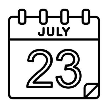 Ayrıntılı özet biçimi ile 23 Temmuz simgesi