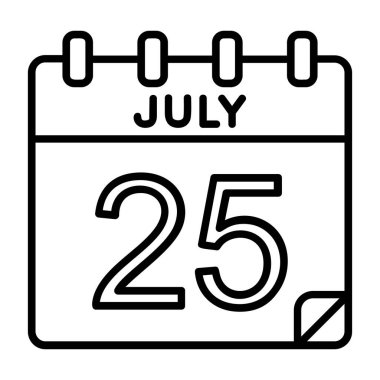 Ayrıntılı özet biçimi ile 25 Temmuz simgesi