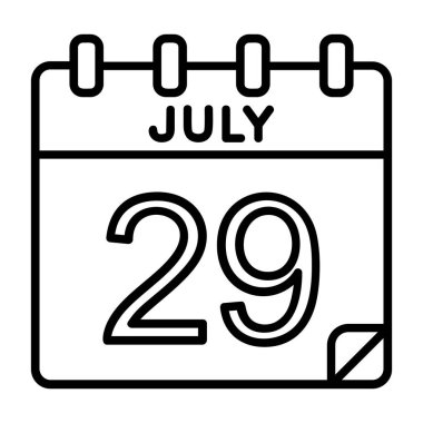 Ayrıntılı özet biçimi ile 29 Temmuz simgesi