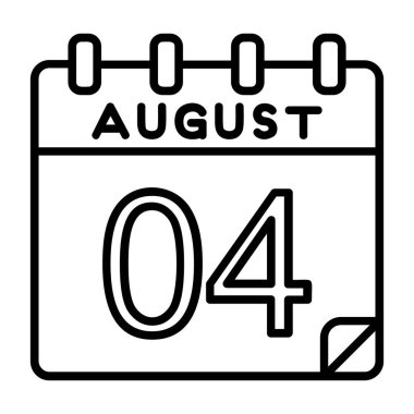 Ayrıntılı özet simgesinde 4 Ağustos simgesi