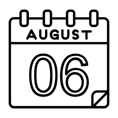 Ayrıntılı özet simgesinde 6 Ağustos simgesi