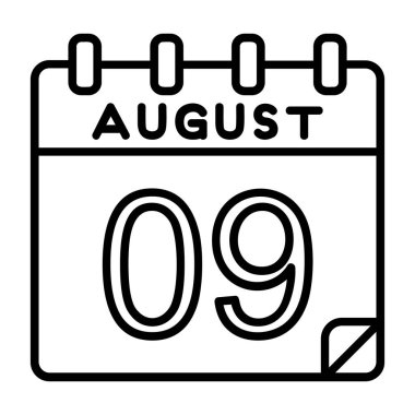 Ayrıntılı özet simgesinde 9 Ağustos simgesi