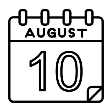 Ayrıntılı özet simgesinde 10 Ağustos simgesi