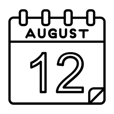 Ayrıntılı özet simgesinde 12 Ağustos simgesi