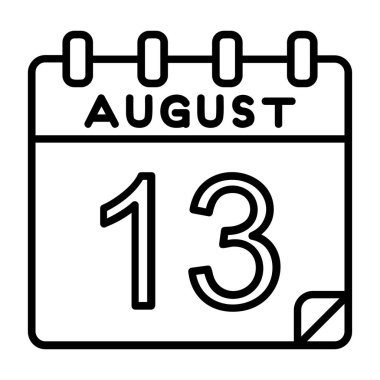 Ayrıntılı özet simgesinde 13 Ağustos simgesi