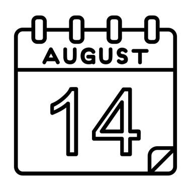 Ayrıntılı özet simgesinde 14 Ağustos simgesi