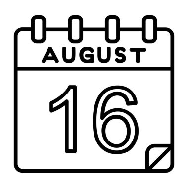 Ayrıntılı özet simgesinde 16 Ağustos simgesi