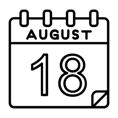 Ayrıntılı özet simgesinde 18 Ağustos simgesi